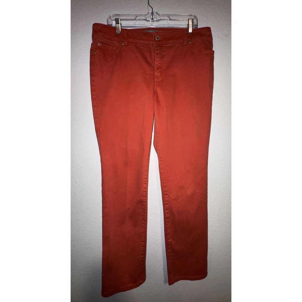Chico's Women's Boot Cut US size 12 Jeans in Burnt Orange
